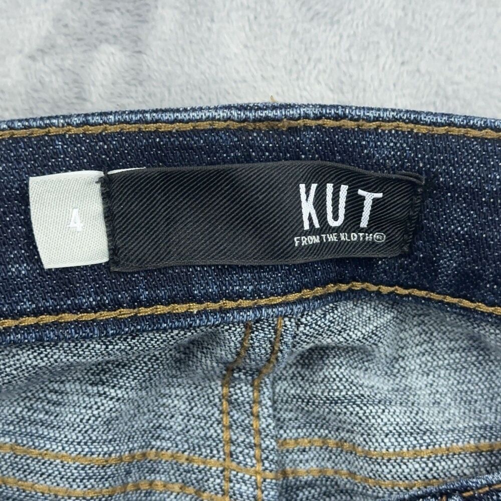 KUT From The Kloth Amy Crop Straight Leg Jeans Womens Size 4 Mid Rise Dark Wash - Picture 5 of 9